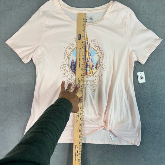 Walt Disney World 50th Anniversary Cinderella Castle T-Shirt Pink NWT Tee‎ Large - Picture 6 of 8